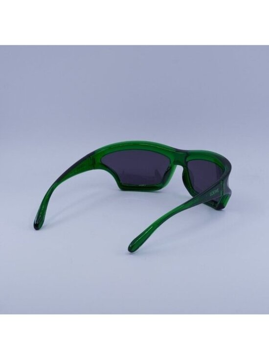 Loewe LW40143U 98A Sunglasses Transparent Dark Green Shield Frame, Smoke Lenses main image 5
